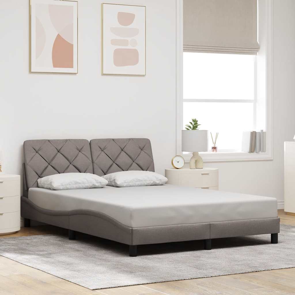 Lovos rėmas su LED be čiužinio, taupe spalvos, 120x200 cm