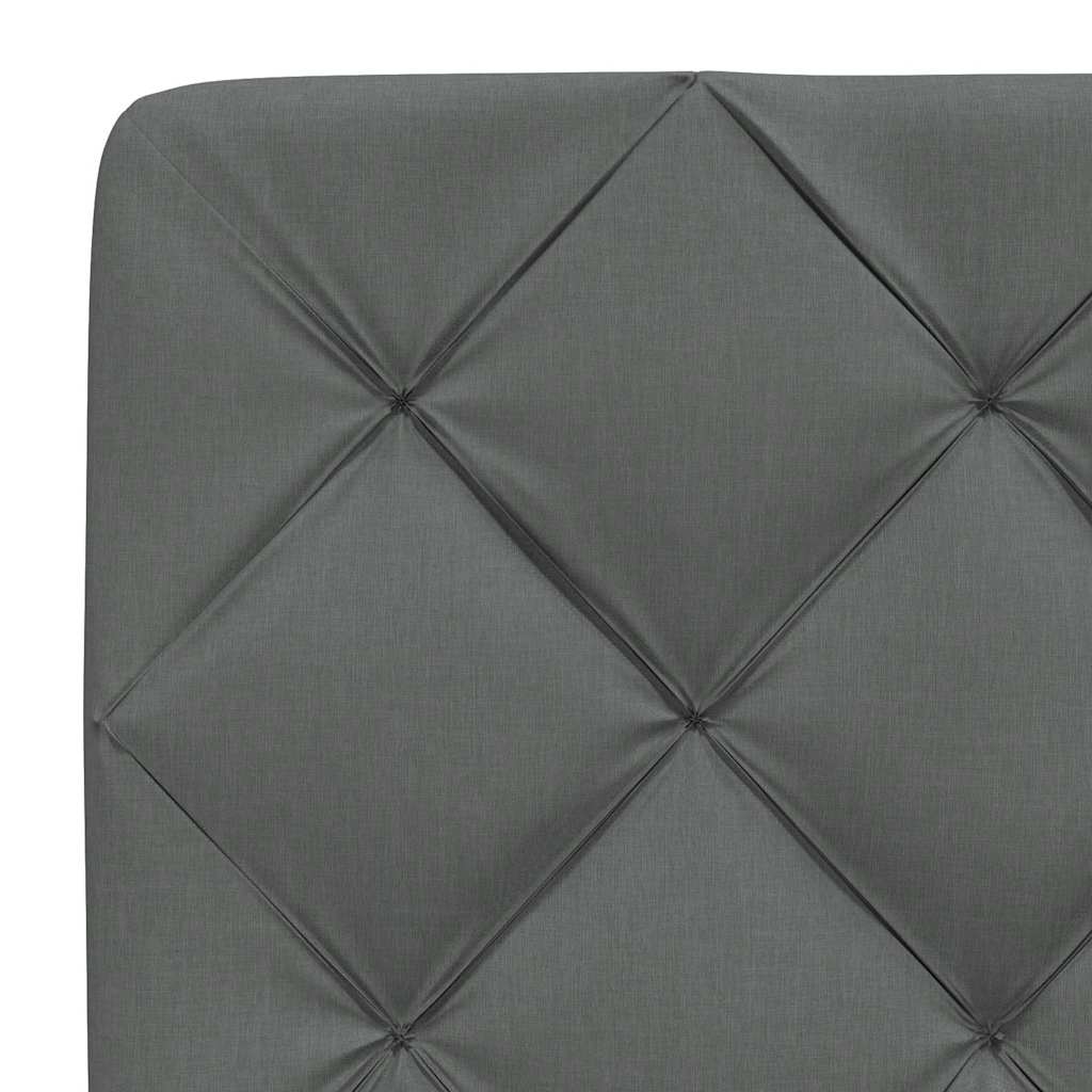 LED Bed Frame without Mattress, Dark Grey, 140x190 cm