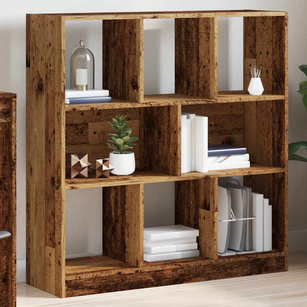 knygų spintelė sena mediena 97,5x29,5x100 cm inžinerinė mediena