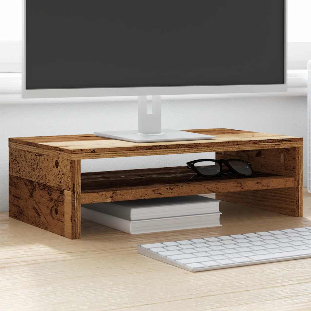 Monitora statīvs Old Wood 42x24x13 cm, inženierijas koksne
