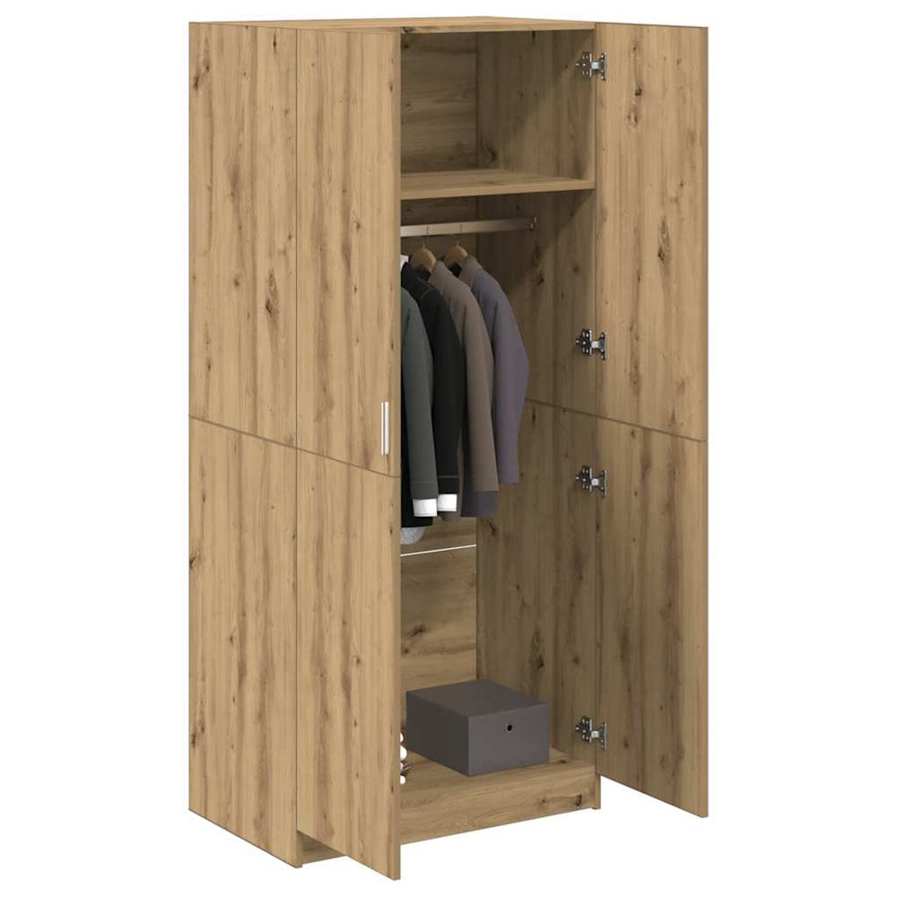 Wardrobe, artisan oak color, 90x52x200cm, wood