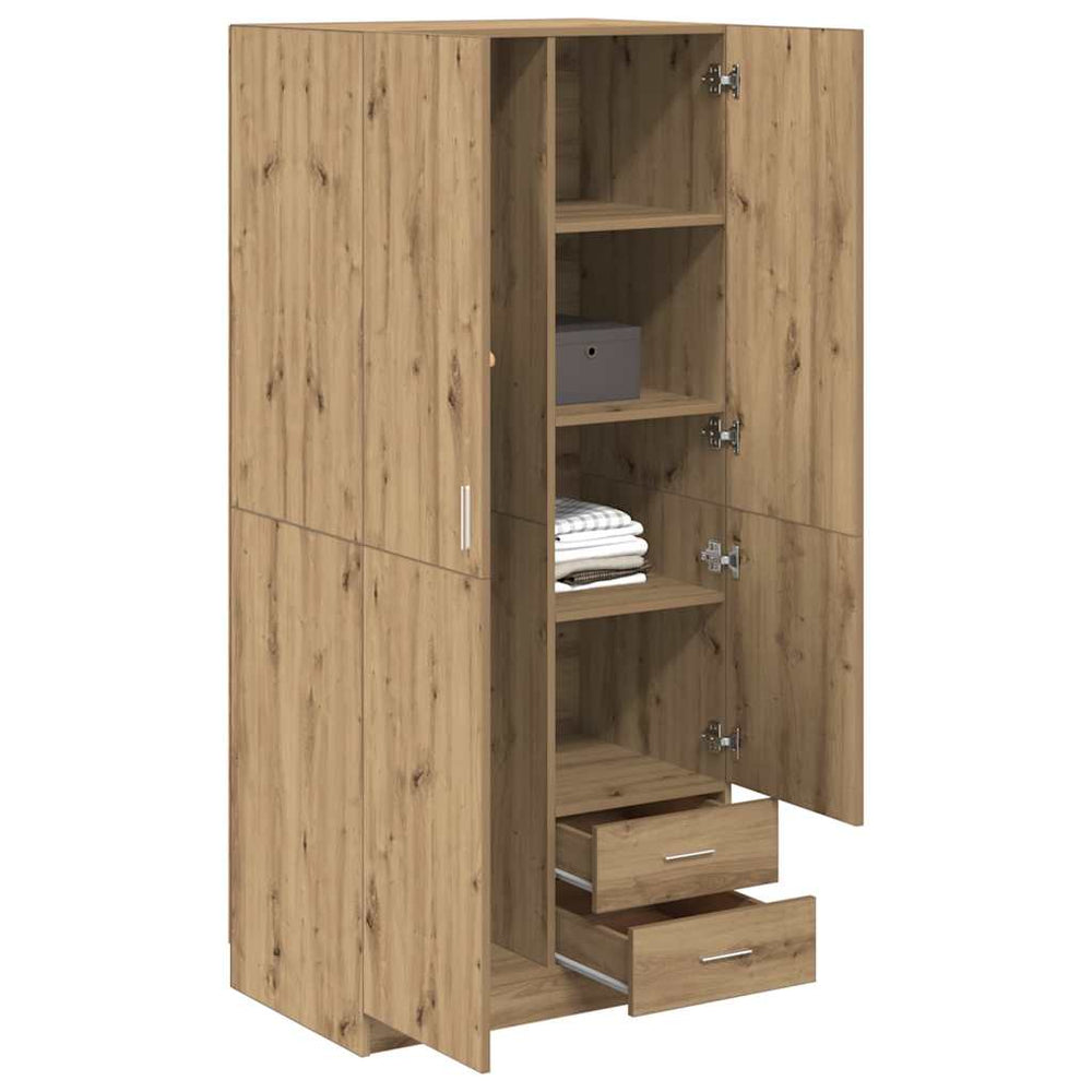 Wardrobe, artisan oak color, 80x52x180cm, wood