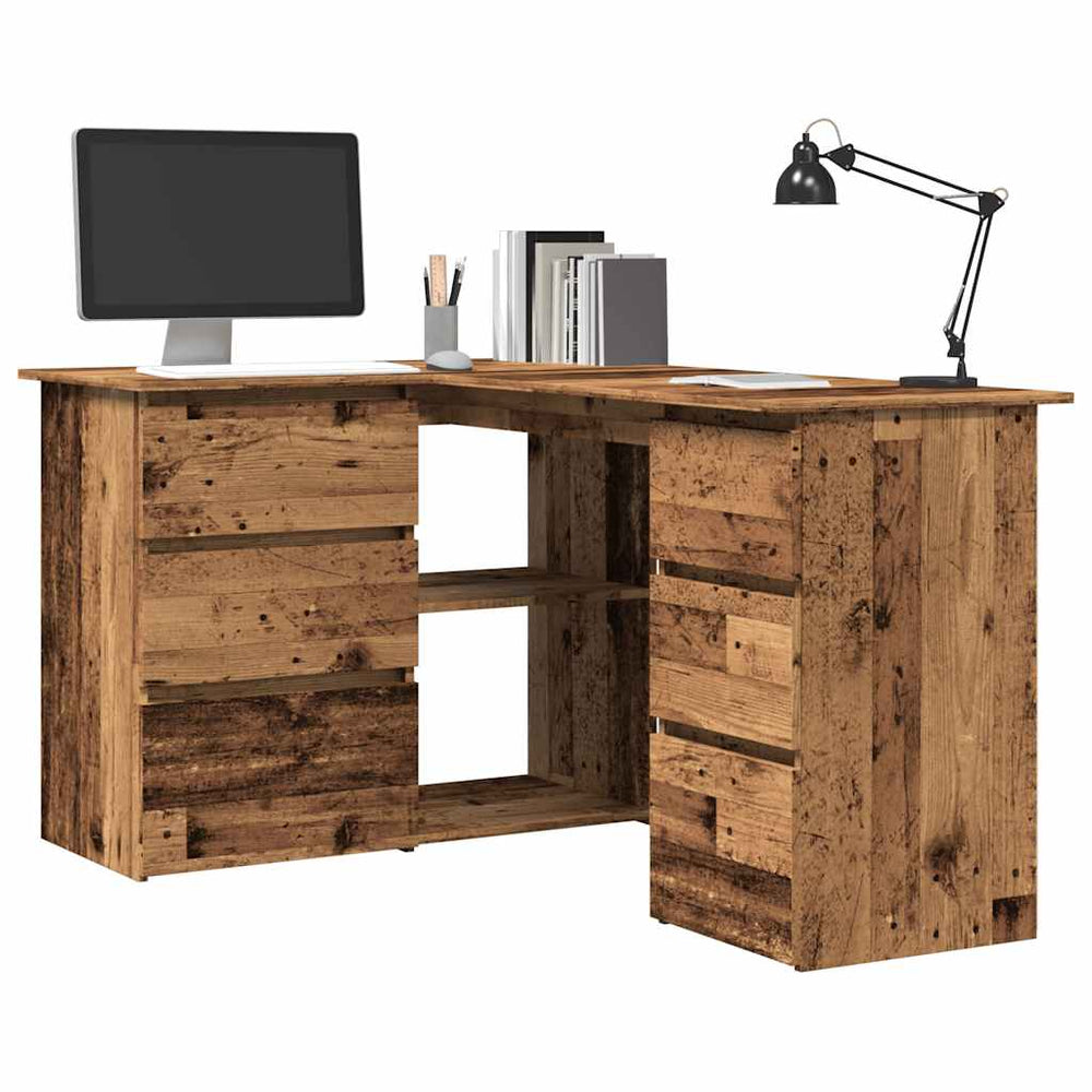 kampinis rašomasis stalas Senas medis 145x100x76 cm