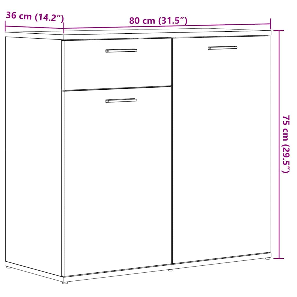indauja Sena mediena 80x36x75 cm Inžinierinė mediena