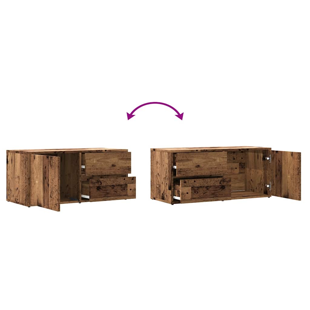 televizoriaus spintelė Old Wood 80x34x35,5 cm Engineered Wood
