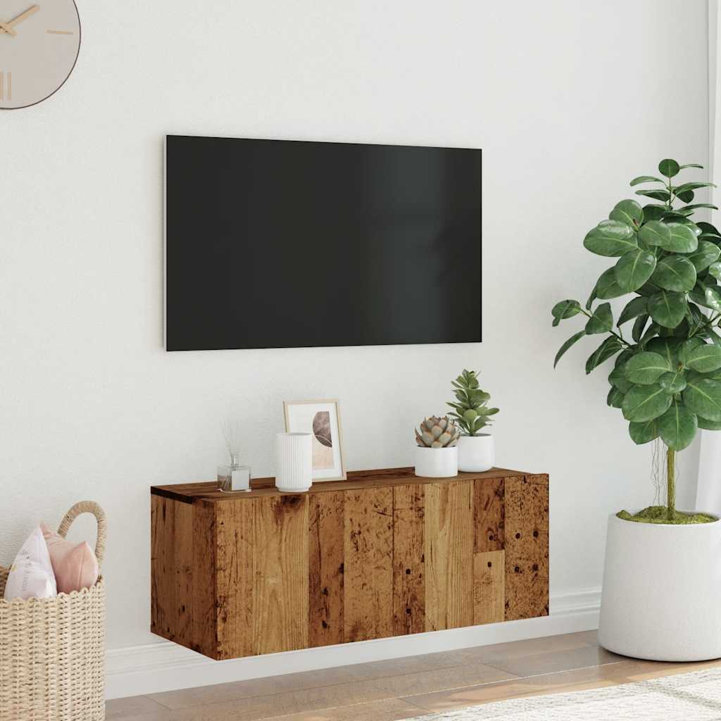 Sieninė TV spintelė, medienos, 80x30x30cm, apdirbta mediena