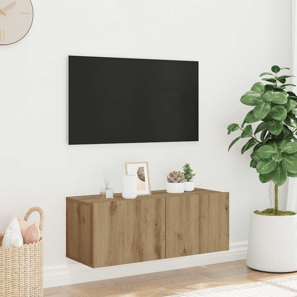 Sienas TV skapītis, artisano, 80x30x30cm, apstrādāta koksne