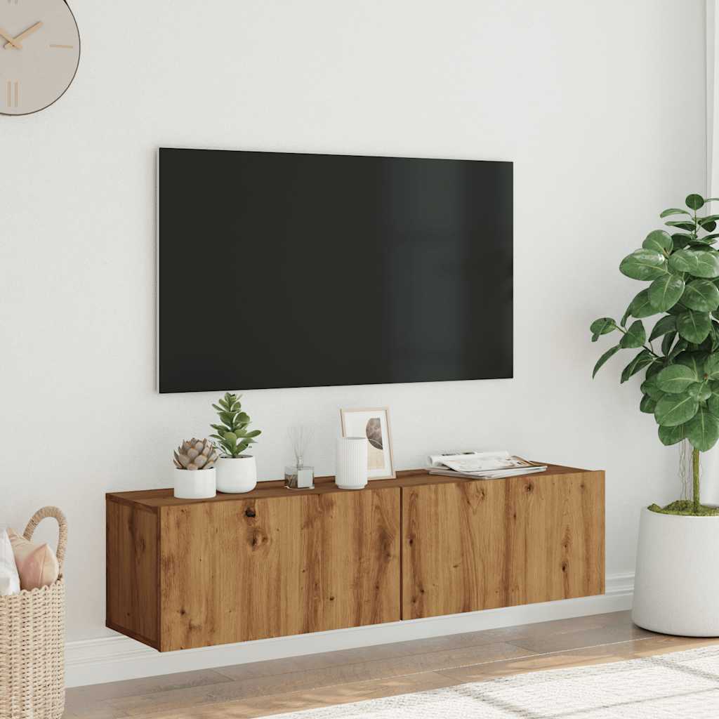 Sieninė TV spintelė, artisano, 120x30x30cm, apdirbta mediena
