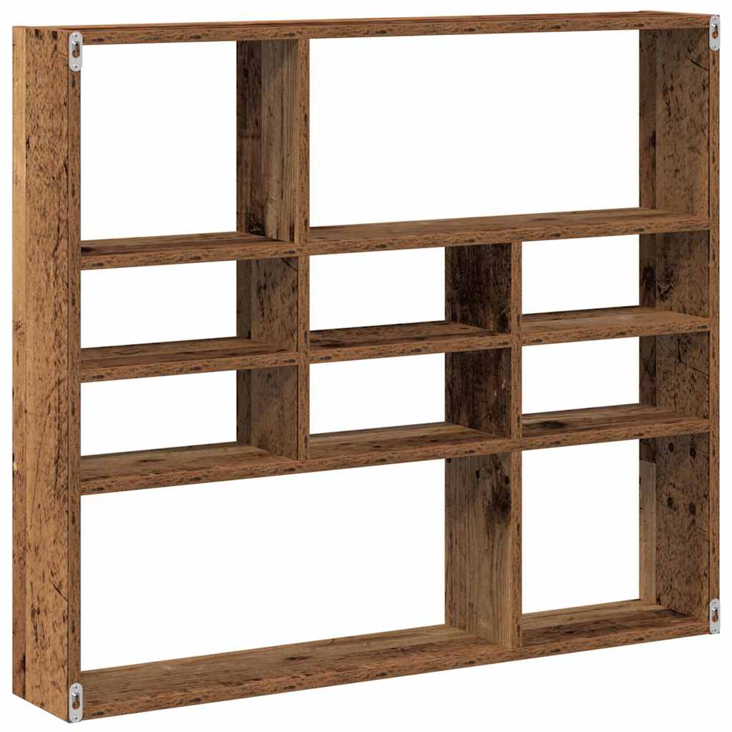 Sieninė lentyna Old Wood 90x16x78 cm Inžinierinė mediena
