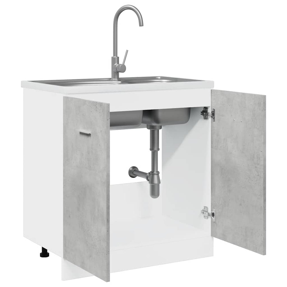 Base cabinet for washbasin, "Lyon", grey