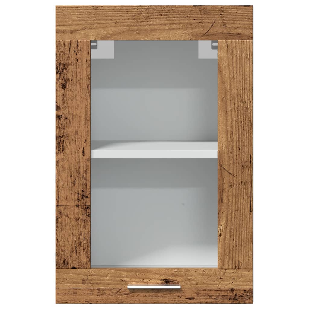 Wall-mounted glass cabinet, "Lyon", wooden, 40x31x60cm