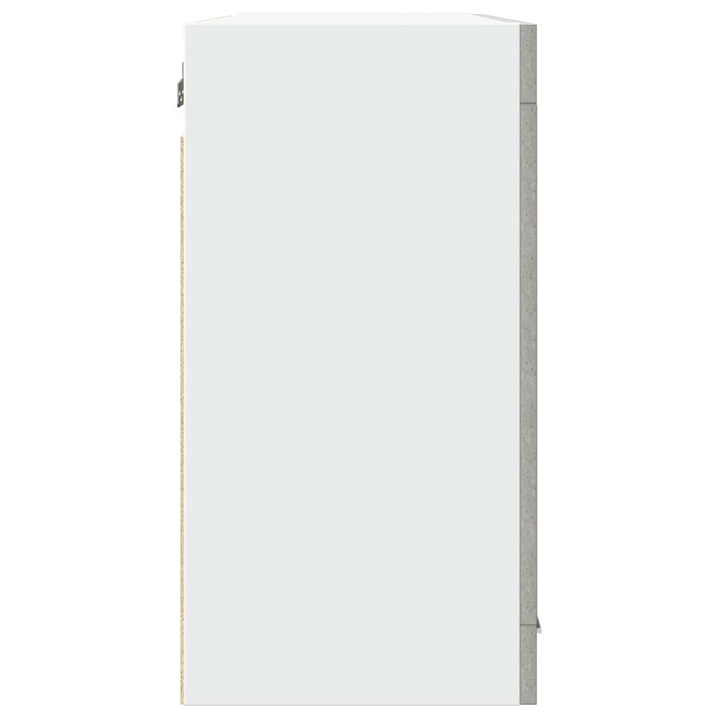 Wall-mounted glass cabinet, "Lyon", concrete grey, 80x31x60cm
