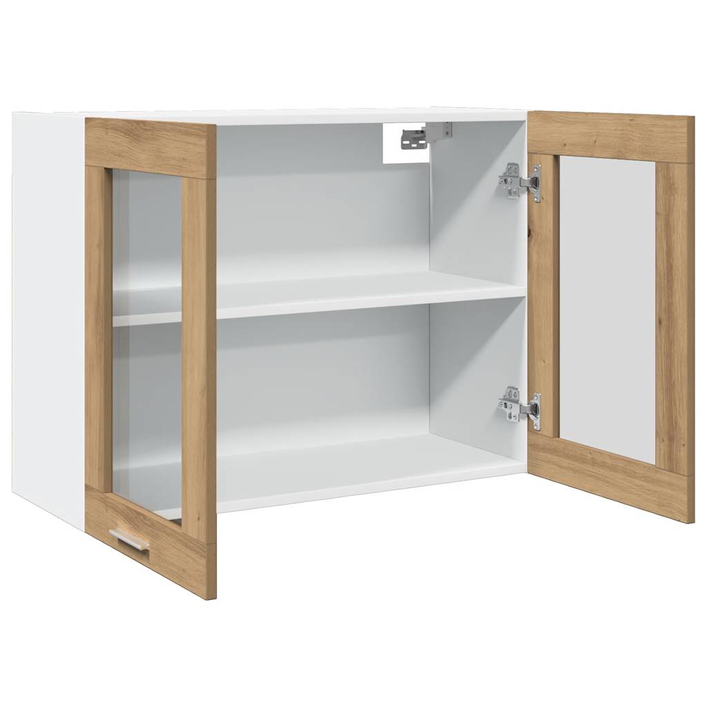 Wall-mounted glass cabinet, "Lyon", artisan, 80x31x60cm