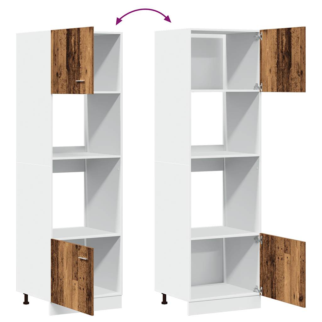 Microwave cabinet, "Lyon", wood, 60x57x207cm