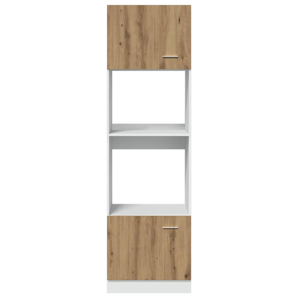 Microwave cabinet, "Lyon", artisan, 60x57x207cm