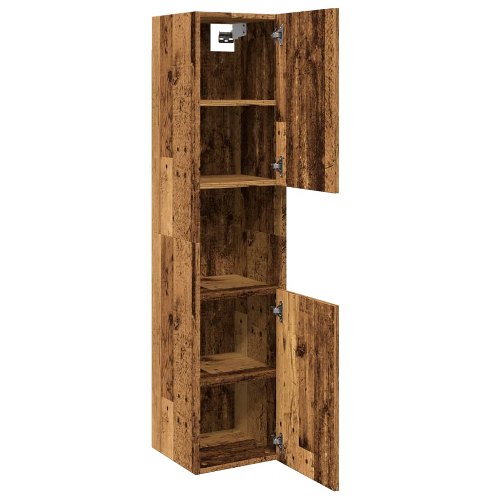 Wall-mounted bathroom cabinet, wood, 30x30x130cm, wood