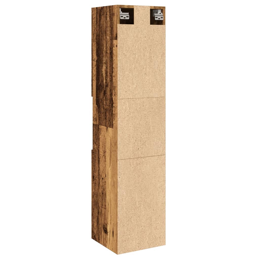 Wall-mounted bathroom cabinet, wood, 30x30x130cm, wood