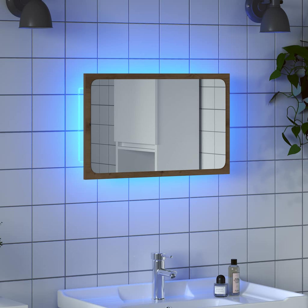Vonios veidrodis su LED apšvietimu, artisano, 60x8,5x38cm