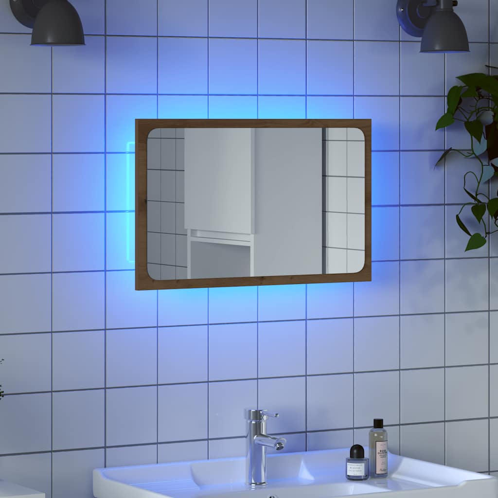 Vonios veidrodis su LED apšvietimu, artisano, 60x8,5x38cm