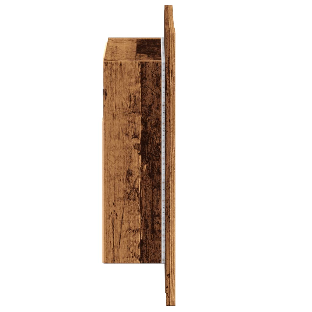Veidrodinė LED vonios spintelė, medienos, 40x12x45cm, mediena