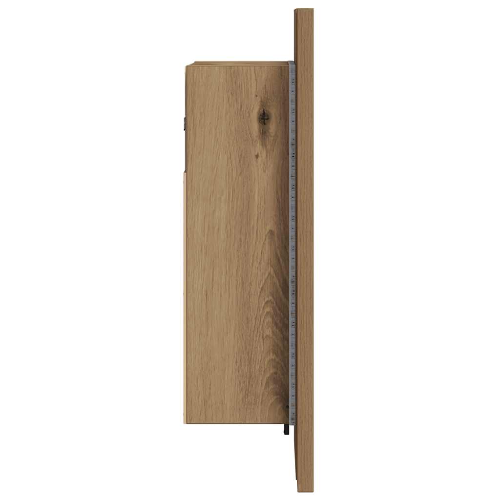 LED spoguļa vannas istabas skapītis, artisano, 40x12x45cm, koks