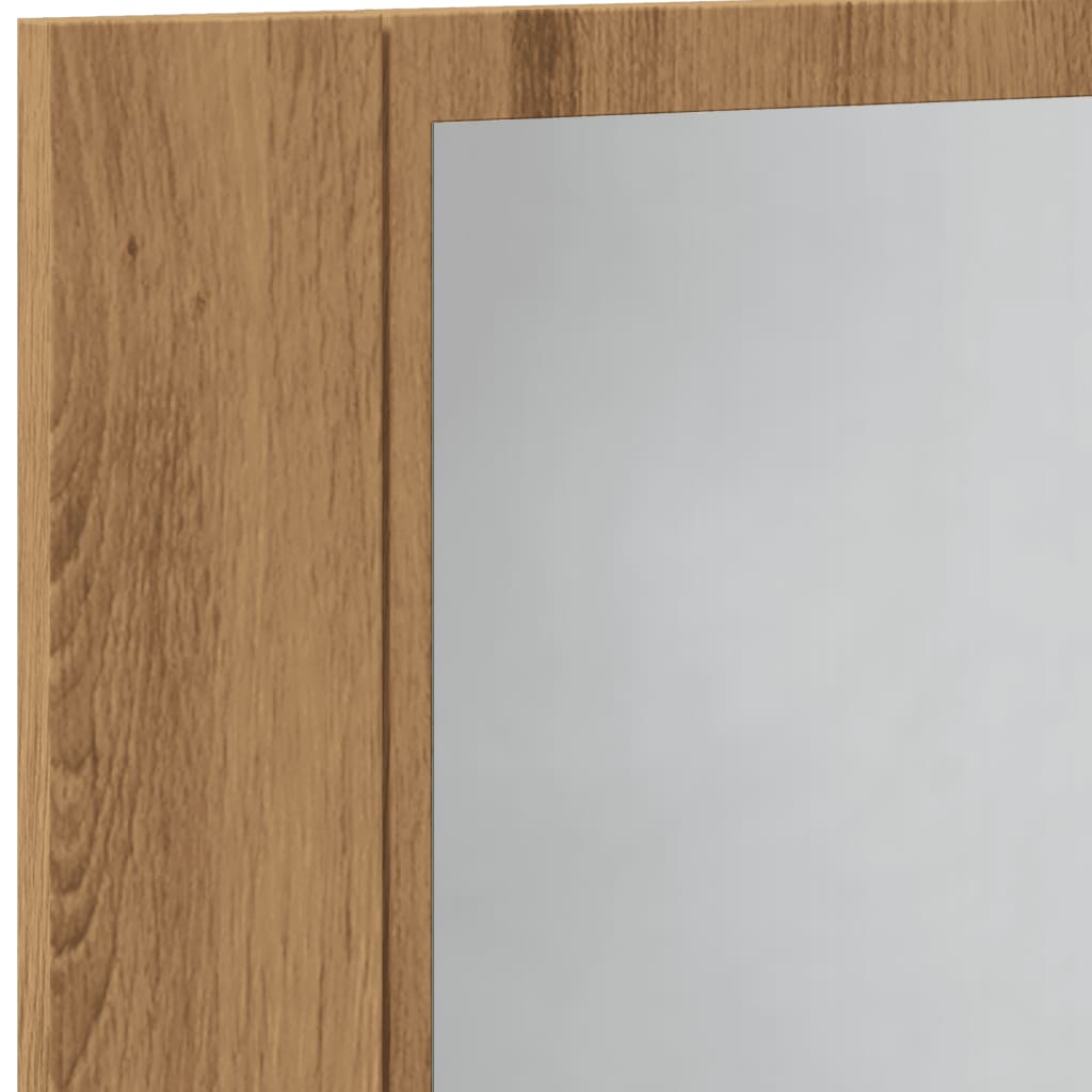 Veidrodinė LED vonios spintelė, artisano, 60x12x45cm, mediena