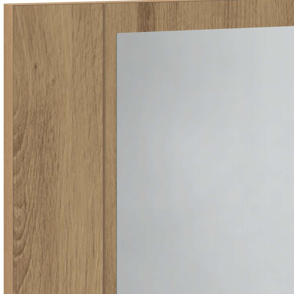 Veidrodinė LED vonios spintelė, artisano, 60x12x45cm, mediena