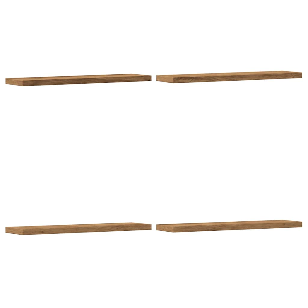 Sieninės lentynos, 4vnt., artisano ąžuolo, 40x10x1,5cm, mediena