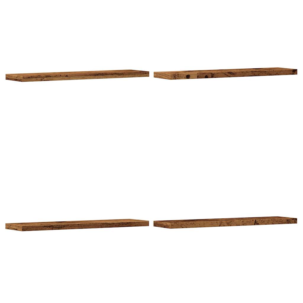 Sieninės lentynos, 4vnt., medienos, 40x20x1,5cm, mediena