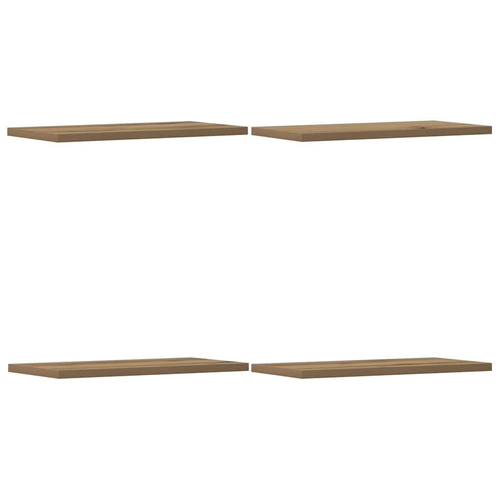 Sieninės lentynos, 4vnt., artisano ąžuolo, 40x20x1,5cm, mediena