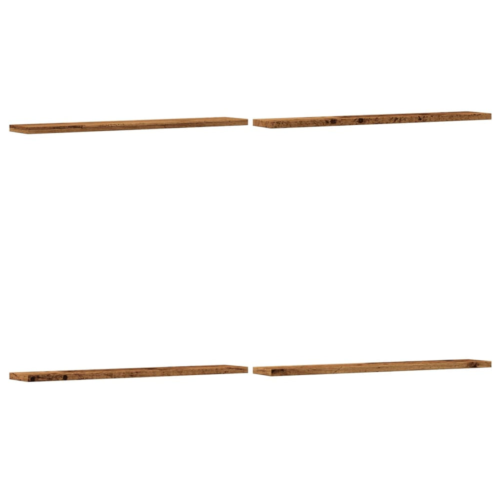 Sieninės lentynos, 4vnt., medienos, 60x20x1,5cm, mediena