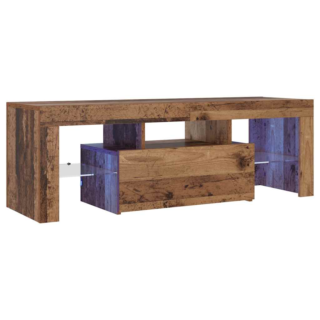TV Cabinet with LED, Wood, 120x36.5x40cm, Wooden
