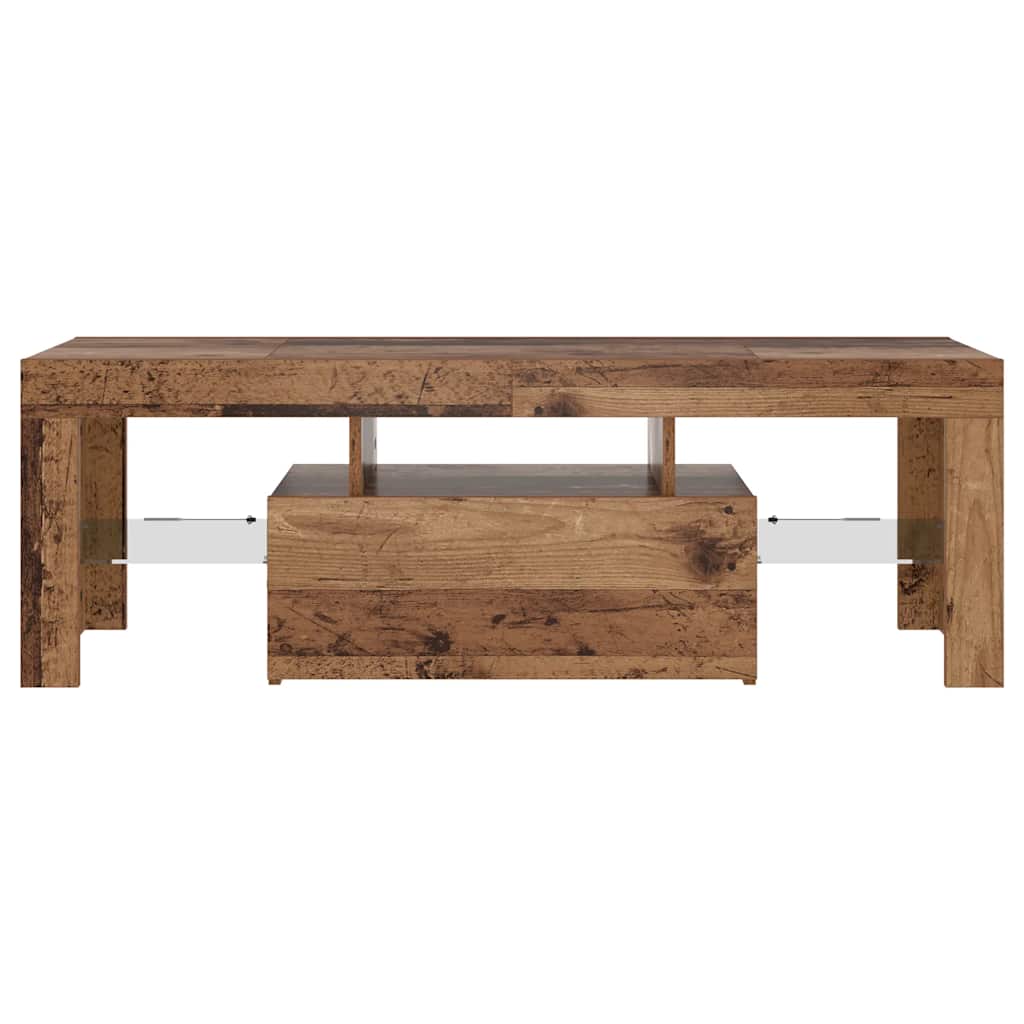 TV Cabinet with LED, Wood, 120x36.5x40cm, Wooden