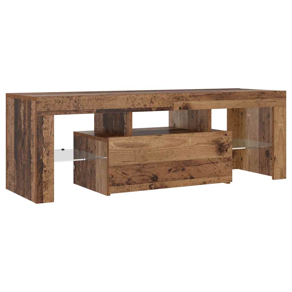 TV Cabinet with LED, Wood, 120x36.5x40cm, Wooden