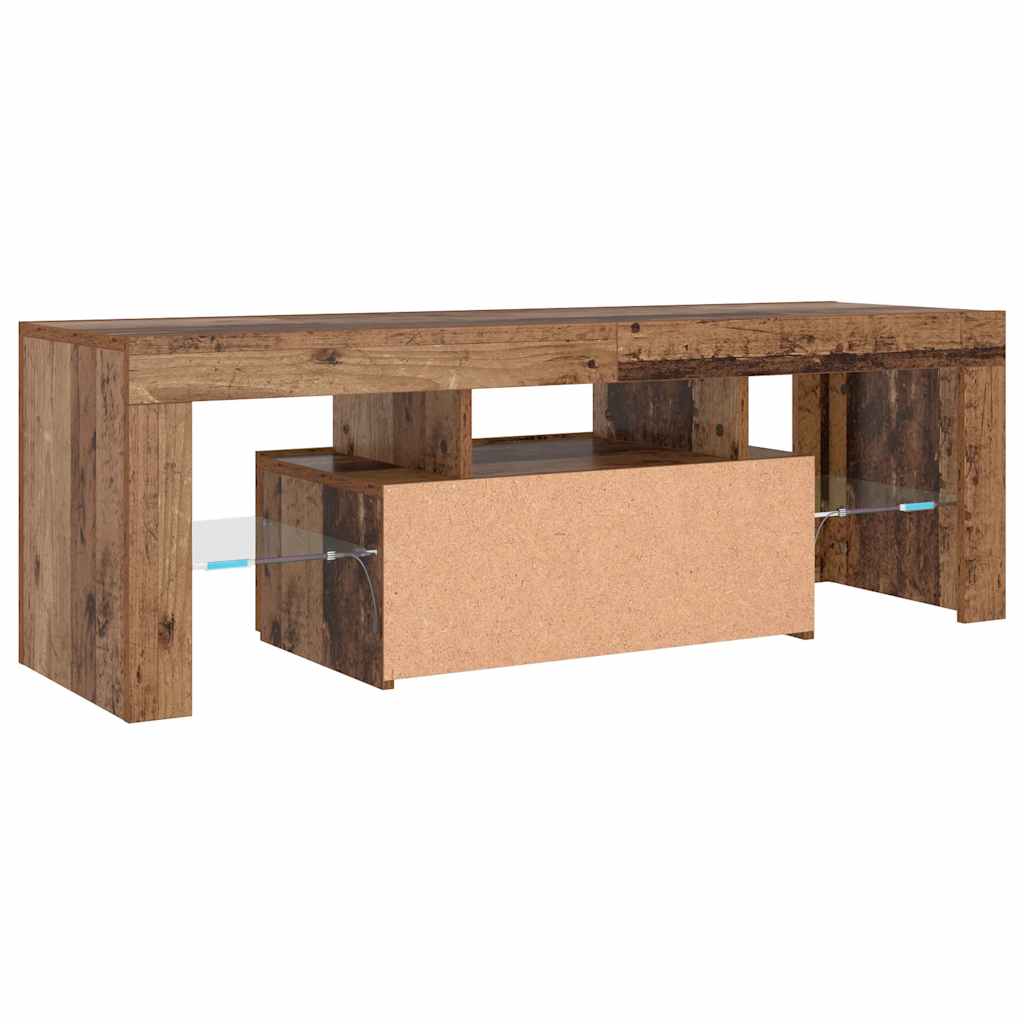 TV Cabinet with LED, Wood, 120x36.5x40cm, Wooden