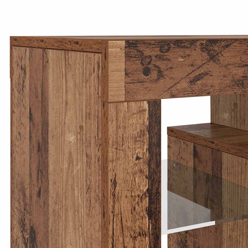 TV Cabinet with LED, Wood, 120x36.5x40cm, Wooden