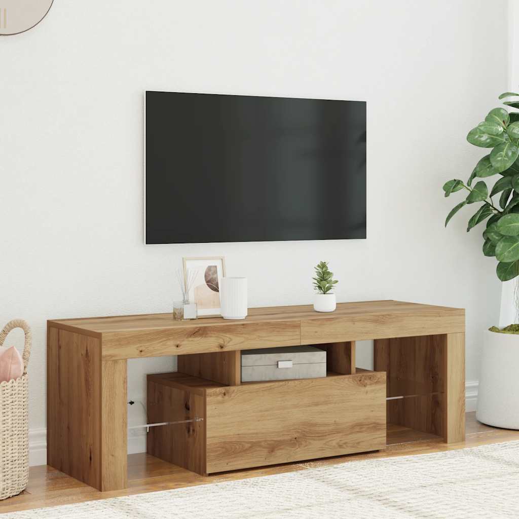 Televizoriaus spintelė su LED, artisano, 120x36,5x40cm, mediena