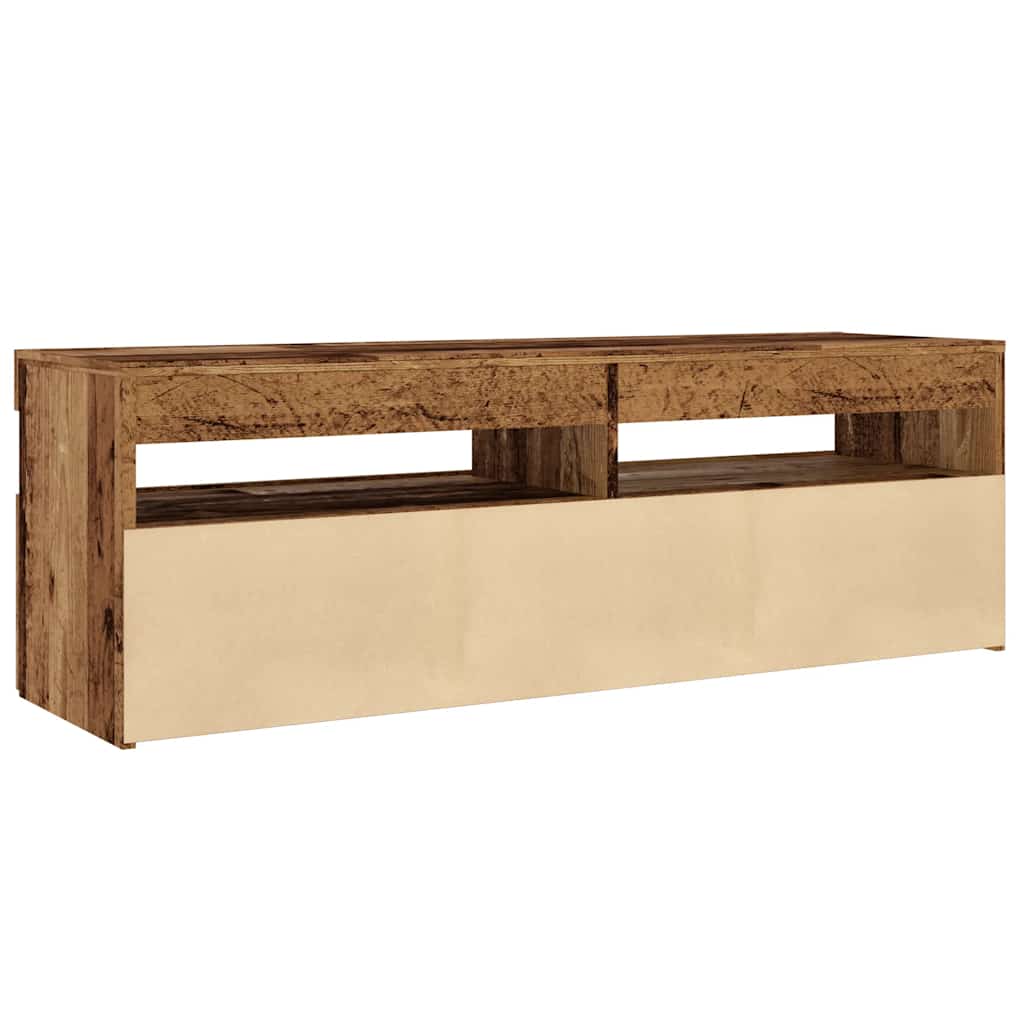 Televizoriaus spintelė su LED, medienos, 120x35x40cm, mediena