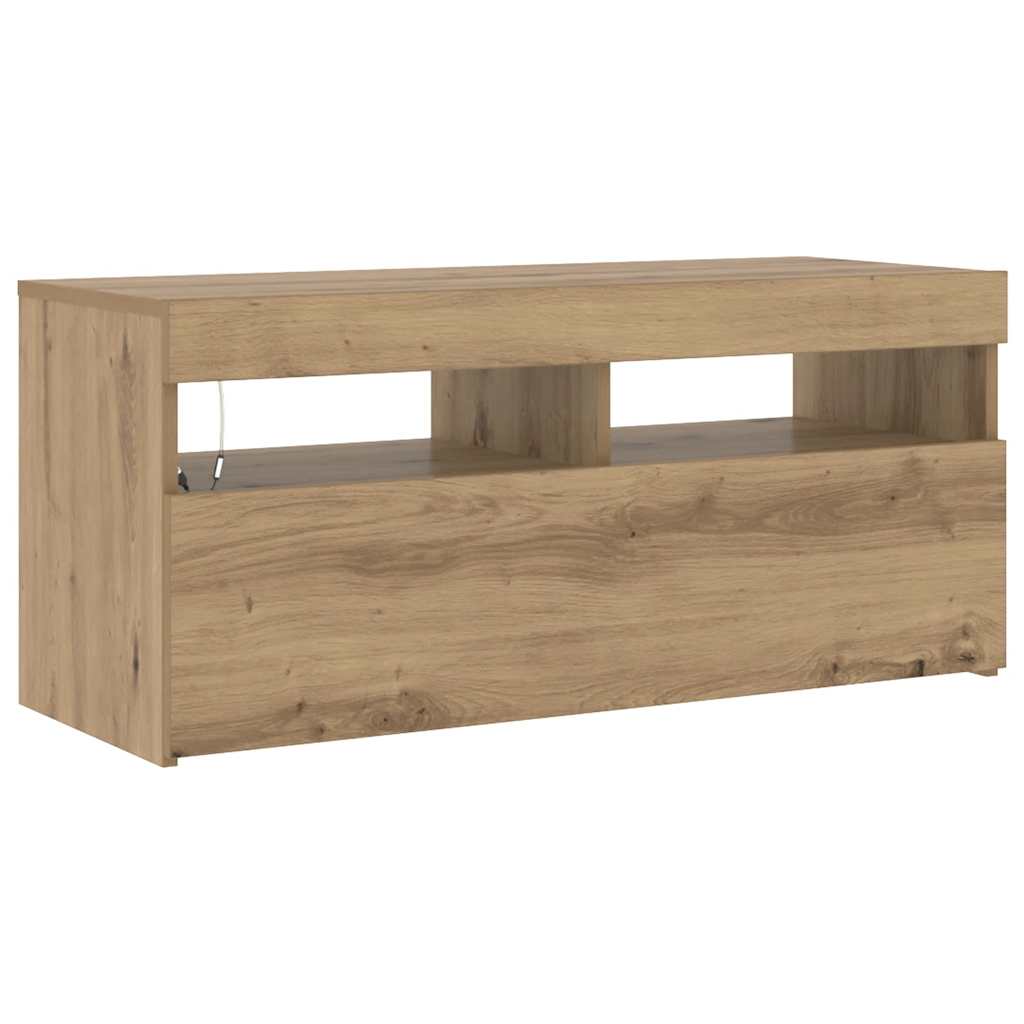 Televizoriaus spintelė su LED, artisano, 90x35x40cm, mediena