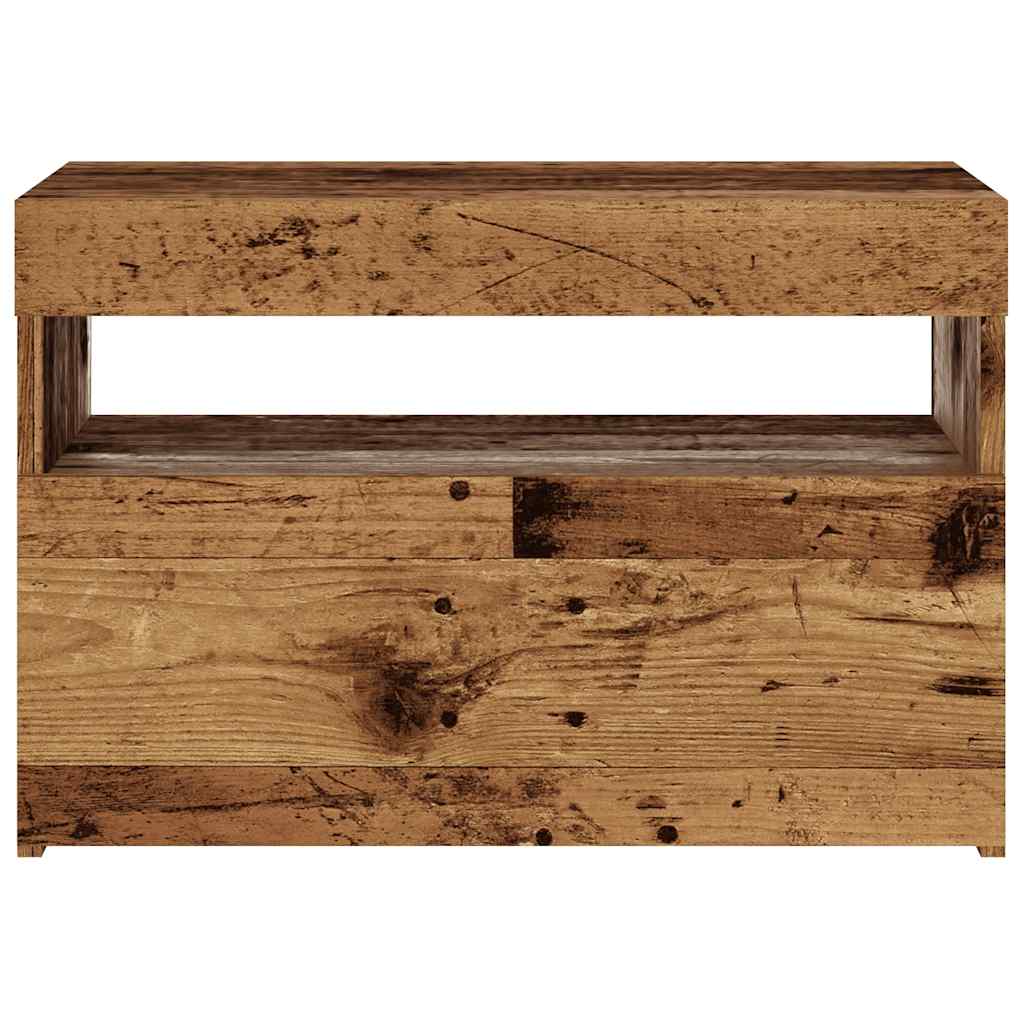 Televizoriaus spintelė su LED, medienos, 60x35x40cm, mediena