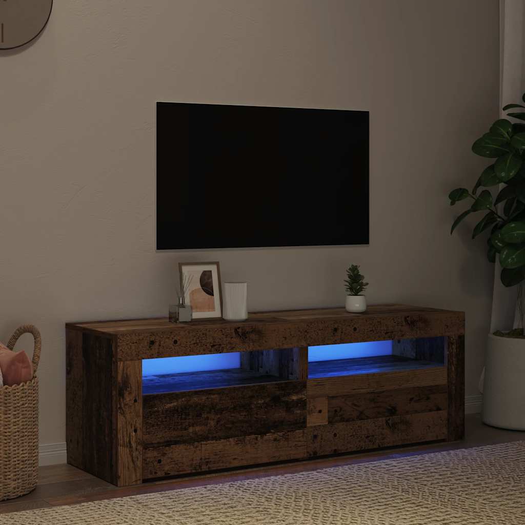 LED televizora skapītis, koka, 120x35x40 cm, brūns
