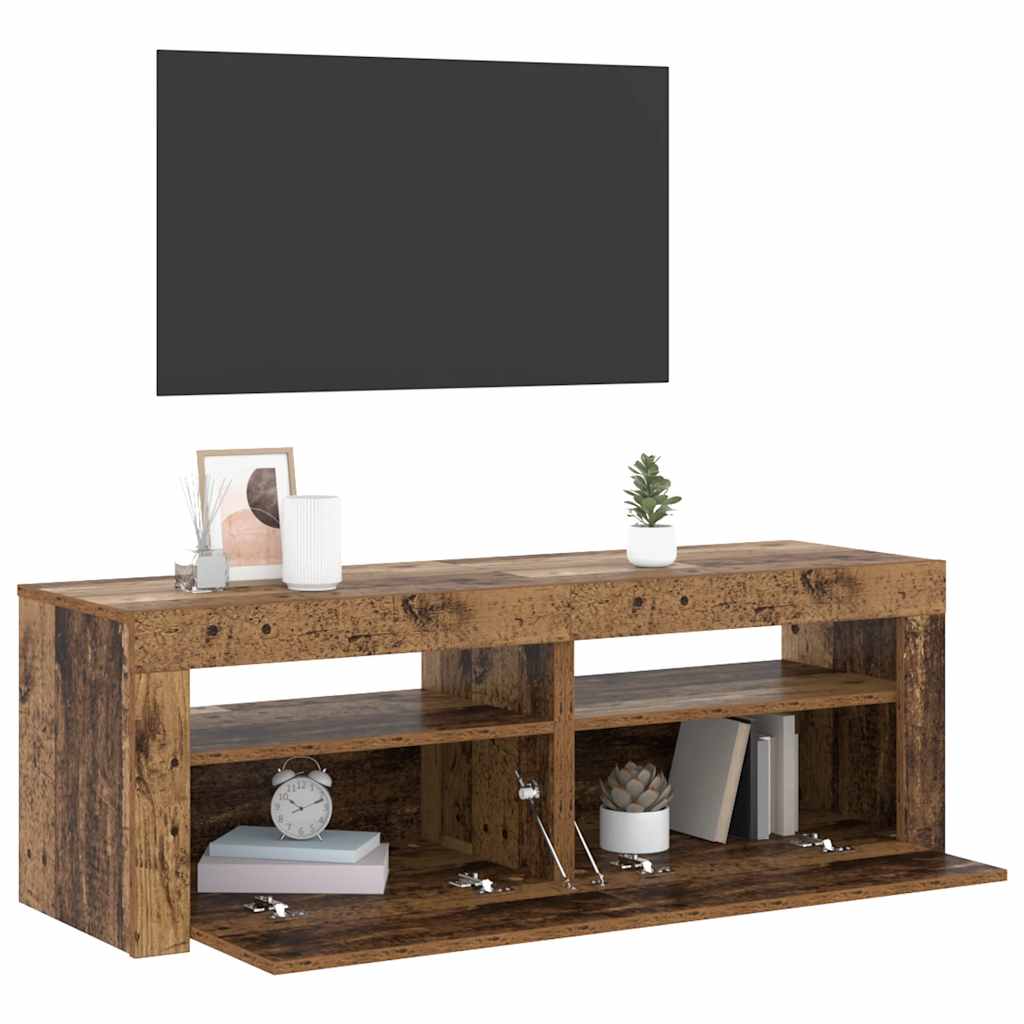 LED televizora skapītis, koka, 120x35x40 cm, brūns