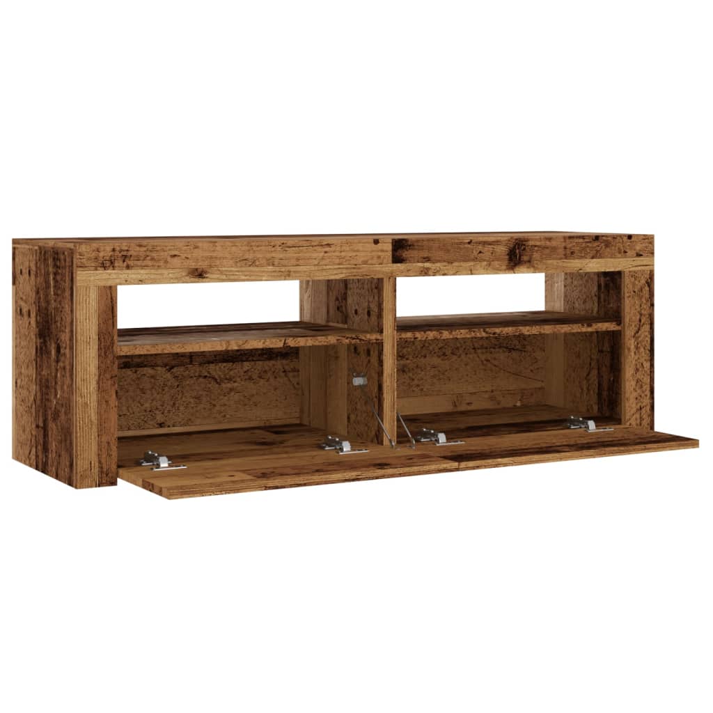 Televizoriaus spintelė su LED, medienos, 120x35x40cm, mediena