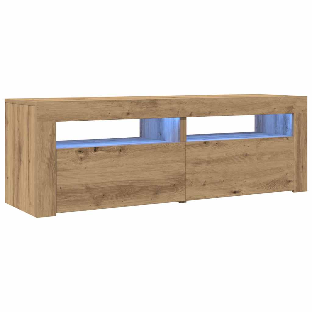Televizoriaus spintelė su LED, artisano, 120x35x40cm, mediena