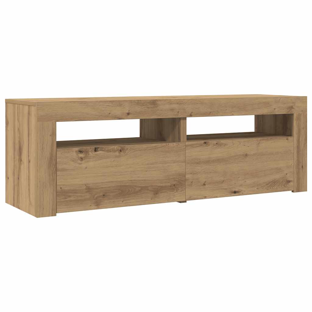 Televizoriaus spintelė su LED, artisano, 120x35x40cm, mediena