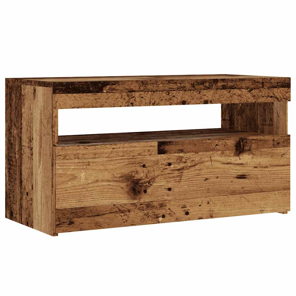 Televizoriaus spintelė su LED, medienos, 75x35x40cm, mediena