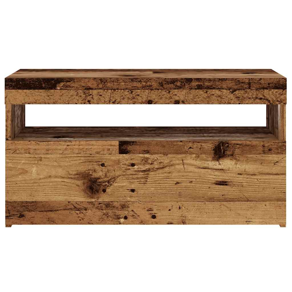 Televizoriaus spintelė su LED, medienos, 75x35x40cm, mediena