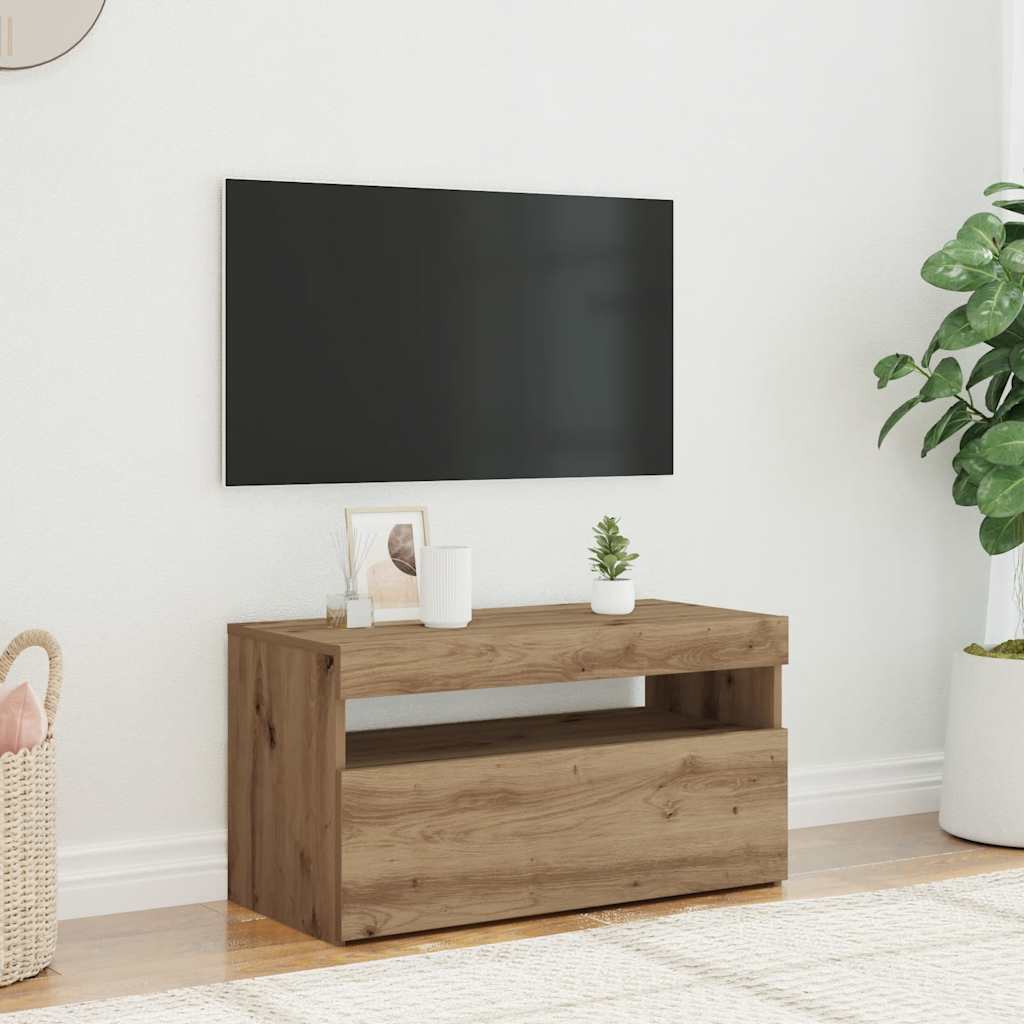 Televizoriaus spintelė su LED, artisano, 75x35x40cm, mediena