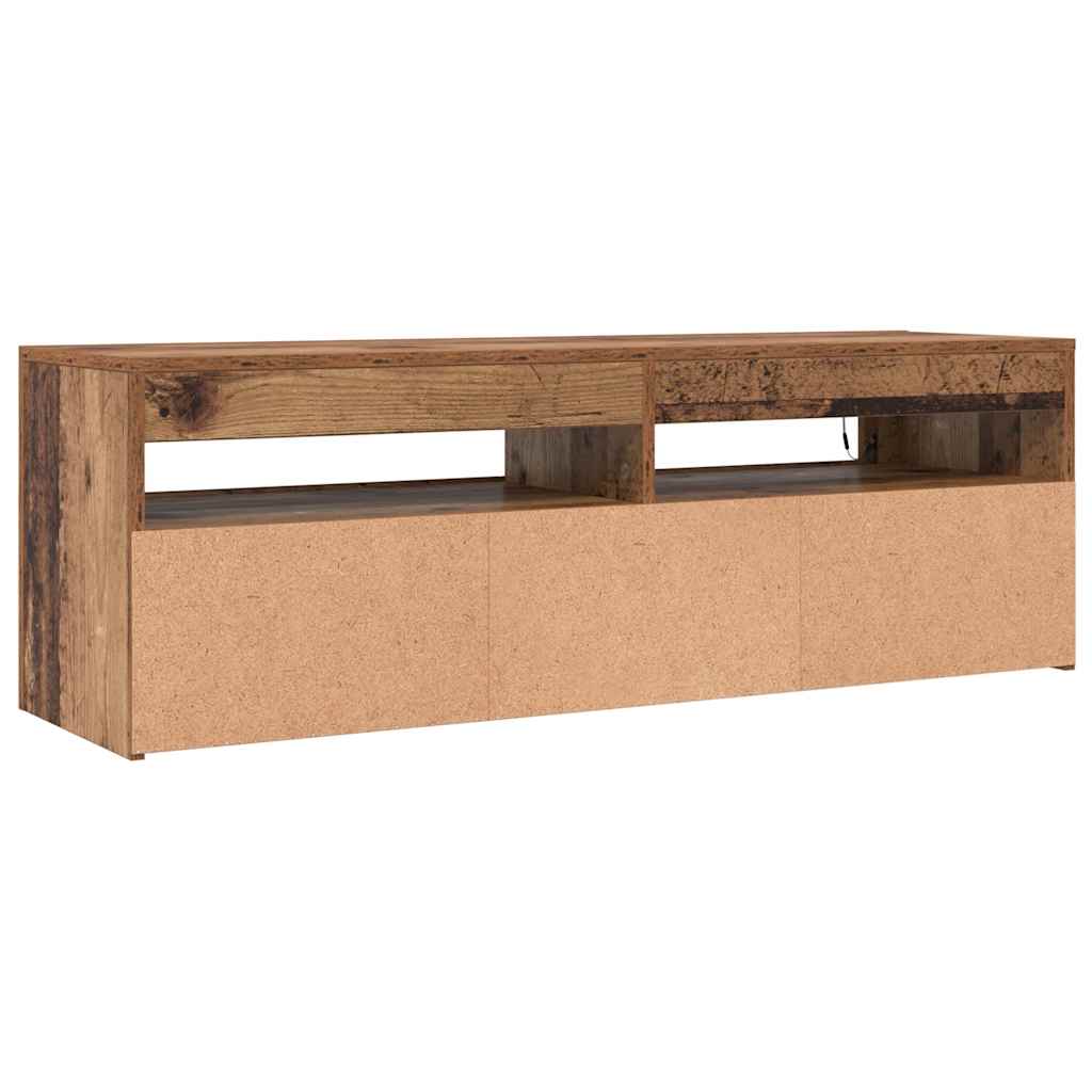 TV cabinet with LED, wood, 120x35x40cm, wooden