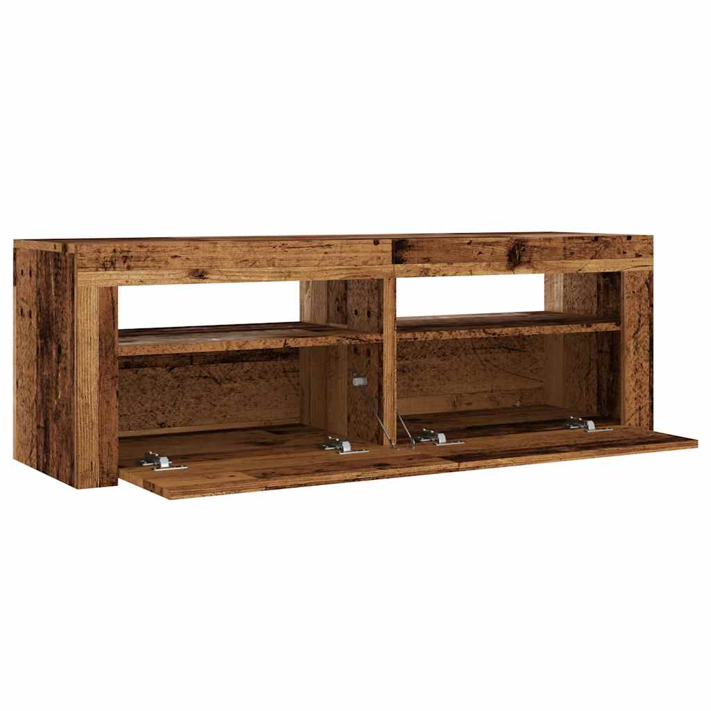 TV cabinet with LED, wood, 120x35x40cm, wooden